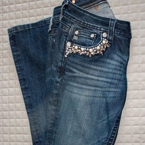 Miss Me Bootcut Jeans w/ Pocket Embellishment